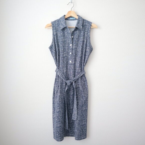 J.McLaughlin Collared Sleeveless Catalina Cloth Midi Dress | M - Picture 1 of 5